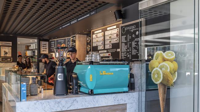 Rivareno Gelato staff are kept busy on their first day. Picture: Monique Harmer