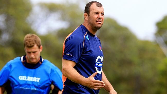 Waratahs coach Michael Cheika, accused of being intense, lays down the law at training.