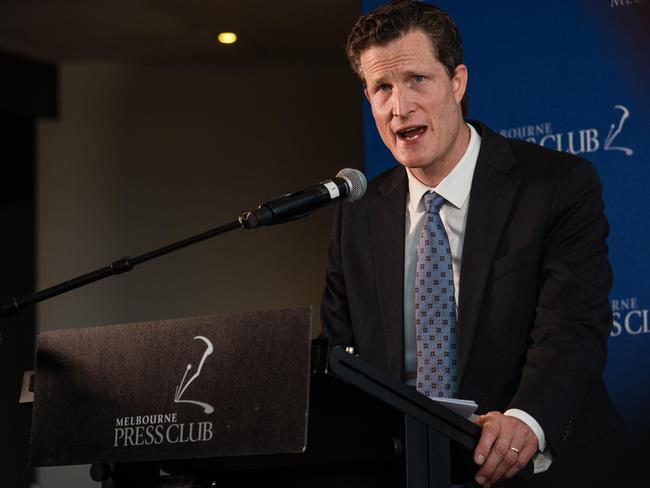 Anthony De Ceglie’s short time as Seven West Media news boss sparked many headlines. Picture: Emily Kulich/Melbourne Press Club