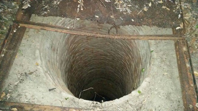 Old well in bushland near Mount Louisa. Picture: Leighton Smith