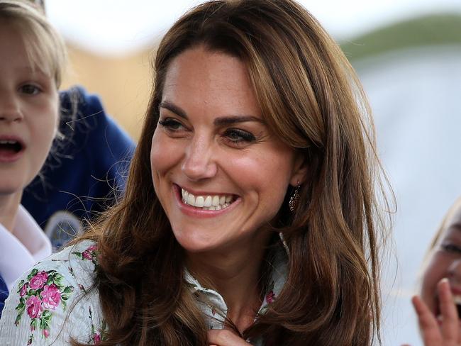 PICTURE: TREVOR ADAMS / MATRIXPICTURES.CO.UK PLEASE CREDIT ALL USES  WORLD RIGHTS  The Duchess of Cambridge opens the Back to Nature play garden at RHS Garden Wisley, Woking, Surrey, along with food writer and television presenter Mary Berry.  The Duchess also attends a Back to Nature festival, which celebrates the value of communities to our wellbeing and marks the culmination of the RHS garden project.  The Back to Nature play garden has been inspired by The Duchess's designs and includes elements such as the hollow log from the RHS Chelsea Flower Show garden and the wildflower meadow and rolling hill showcased at Hampton Court.   New features include two connected treehouses and slides which encourage families and friends to have fun together in a natural environment.   The garden was designed by landscape architects Davies White with input from the RHS, and will be a permanent installation at RHS Garden Wisley.  SEPTEMBER 10th 2019  REF: MTX 193298
