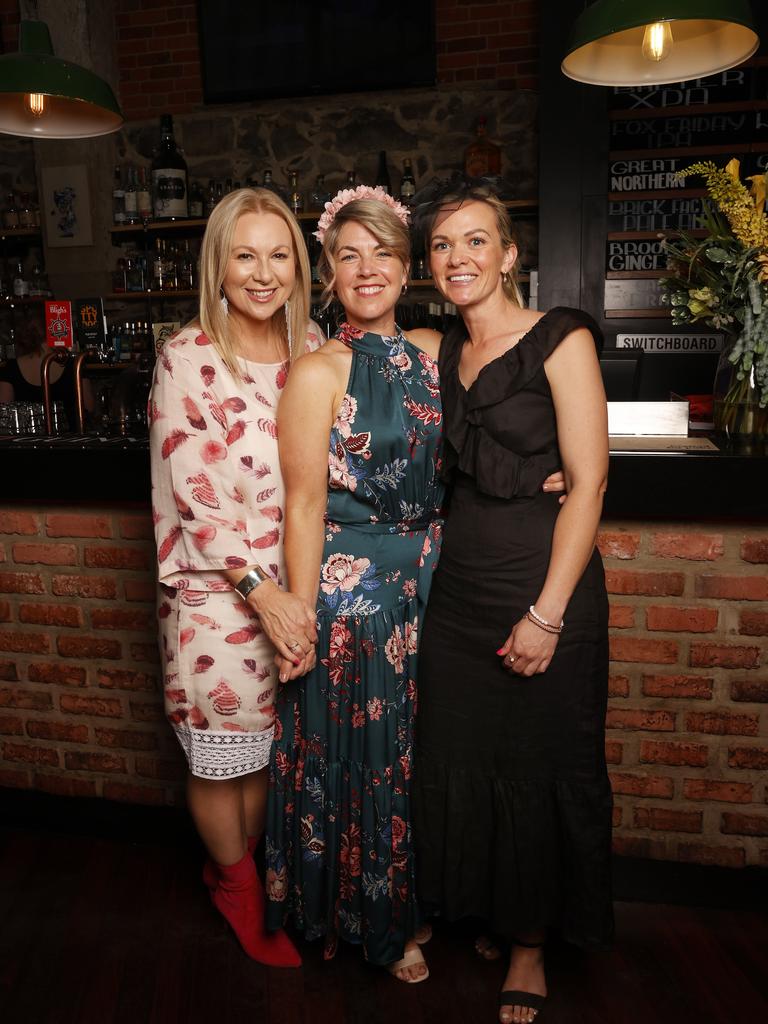 Cindy Field, Anna Fraser, Kerry Duggan. Melbourne Cup event at The Brick Factory in Salamanca. Picture: Nikki Davis-Jones