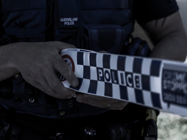 generic crime: Queensland crime scene tape. Picture: QPS.