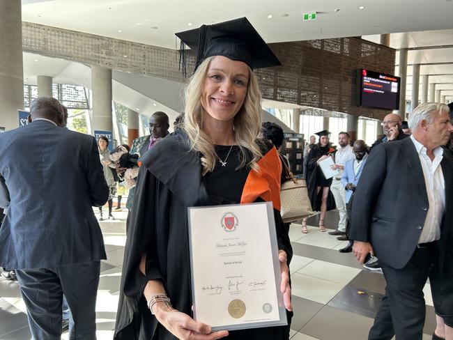 Belinda McGee graduates from Australian Catholic University with a Bachelor of Nursing on April 16, 2024. Picture: Brittany Busch