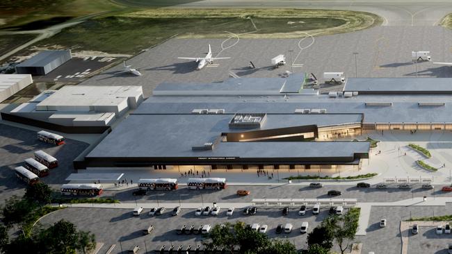 A concept design of the Hobart Airport terminal upgrade. Picture: Supplied