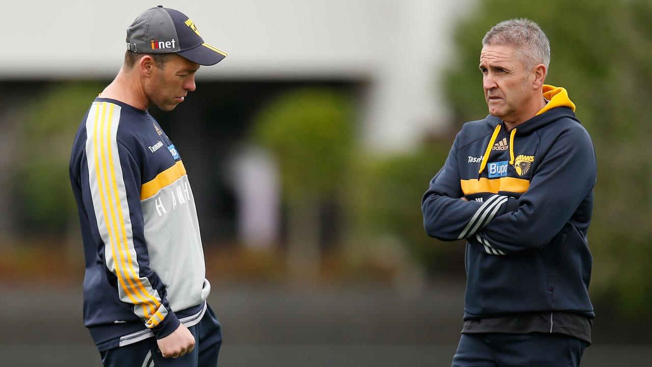 Alastair Clarkson and Chris Fagan. Picture: AFL Media