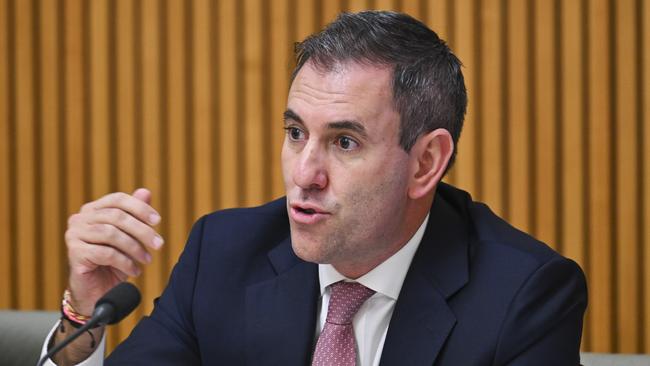 Federal Treasurer Jim Chalmers at a meeting with state treasurers. Picture: NewsWire / Martin Ollman