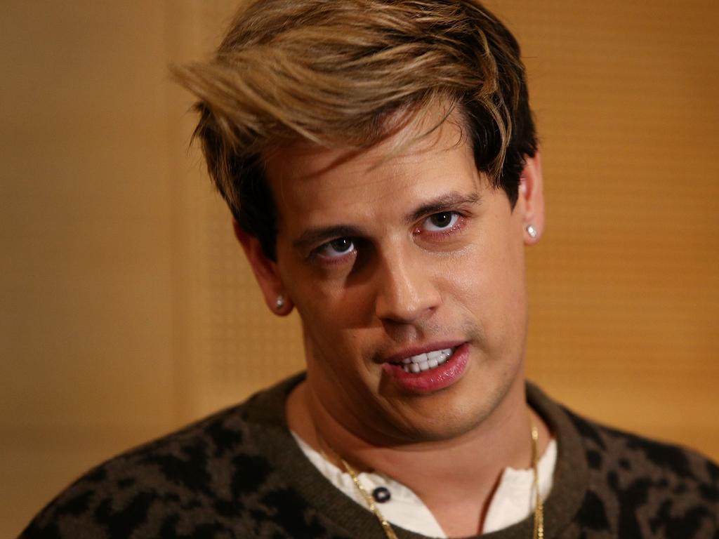 Right-wing provocateur Milo Yiannopoulos. Picture: Lisa Maree Williams/Getty Images