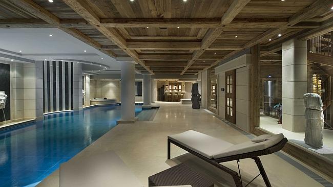 The spa floor includes a pool and jacuzzi as well as a bar and relaxation area.
