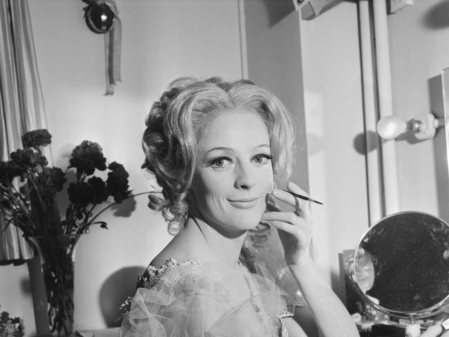 Maggie Smith in the dressing room of The Old Vic, London, in 1967. Picture: Getty Images