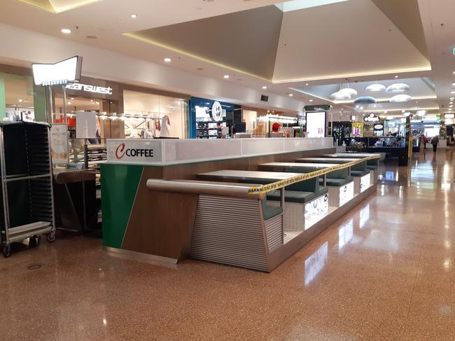 Scenes from inside Tea Tree Plaza shopping centre today. Picture: Supplied.