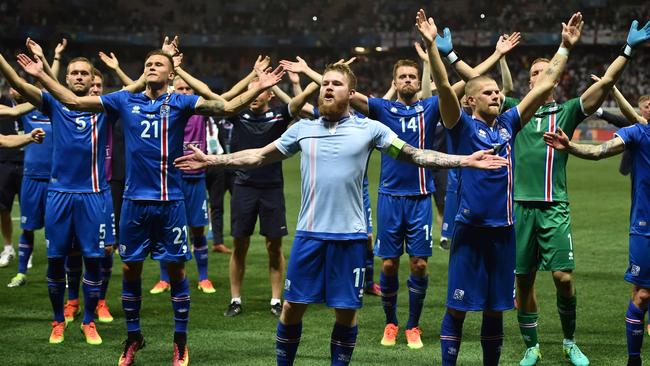 Iceland after beating England at Euro 2016.