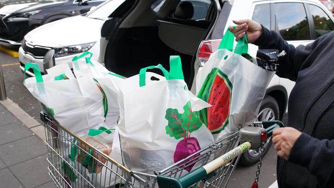 Supermarkets have already got rid of single-use bags and introduced reusable options. Picture: Ben Rushton (AAP)