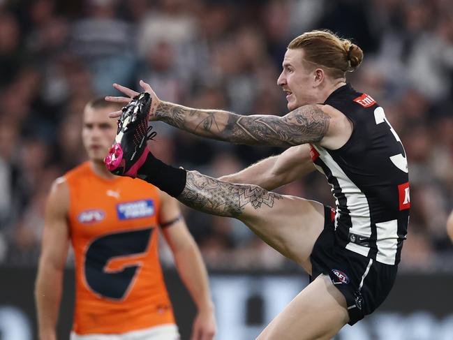 MELBOURNE. 14/05/2023.  AFL. Round 9. Collingwood vs GWS Giants at the MCG.   Beau McCreery of the Magpies   .  Pic: Michael Klein
