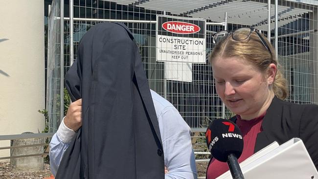 Dr Matthew Thomas Kelly (left) leaving the Southport courthouse with lawyer Bettina Webb after pleading guilty to sexually abusing a 15-year-old patient. Picture: Jessica Paul