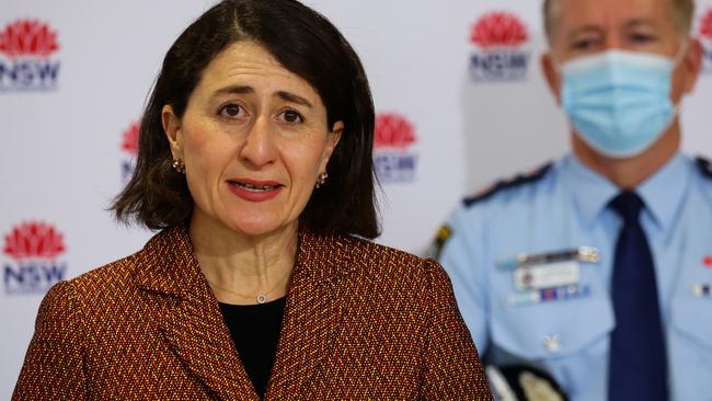 NSW Premier Gladys Berejiklian is not a fan of the ring of steel idea, says the Victorian Premier. Picture: NCA NewsWire /Gaye Gerard