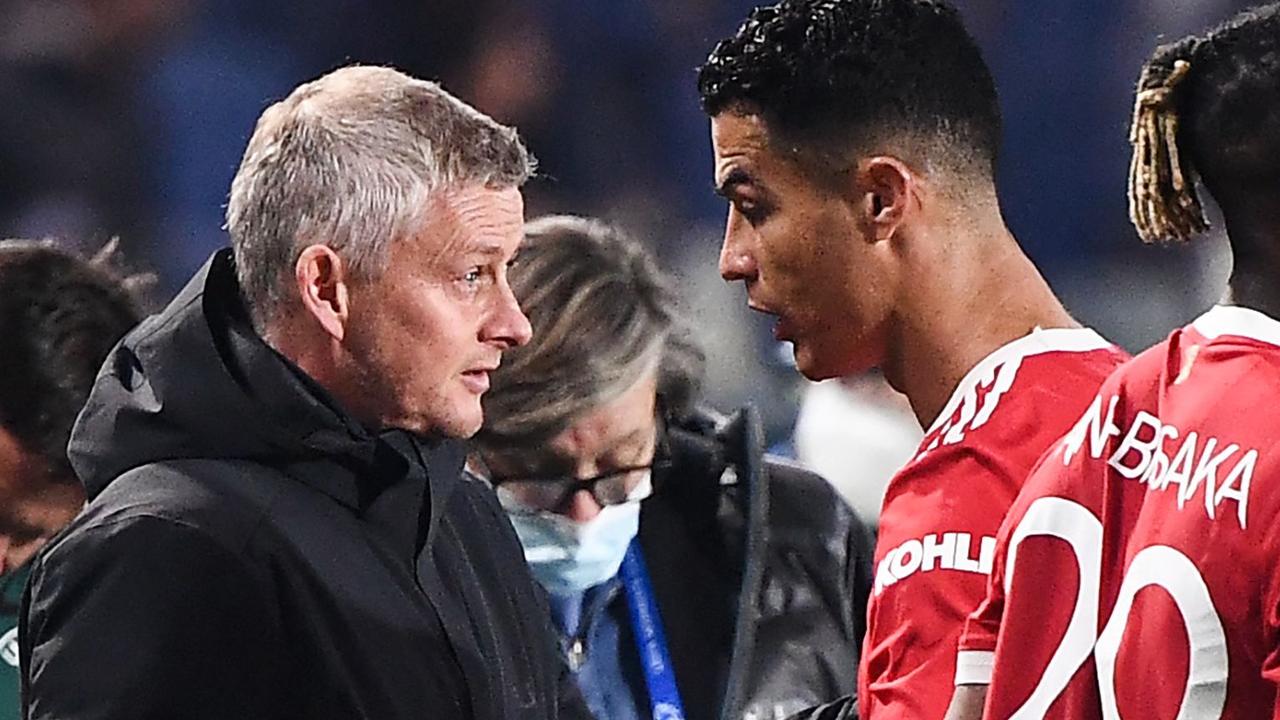 Ole Gunnar Solskjaer and Cristiano Ronaldo.