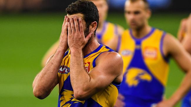 The Eagles’ 2020 season ended in heartbreak. Picture: AFL Photos/Getty Images