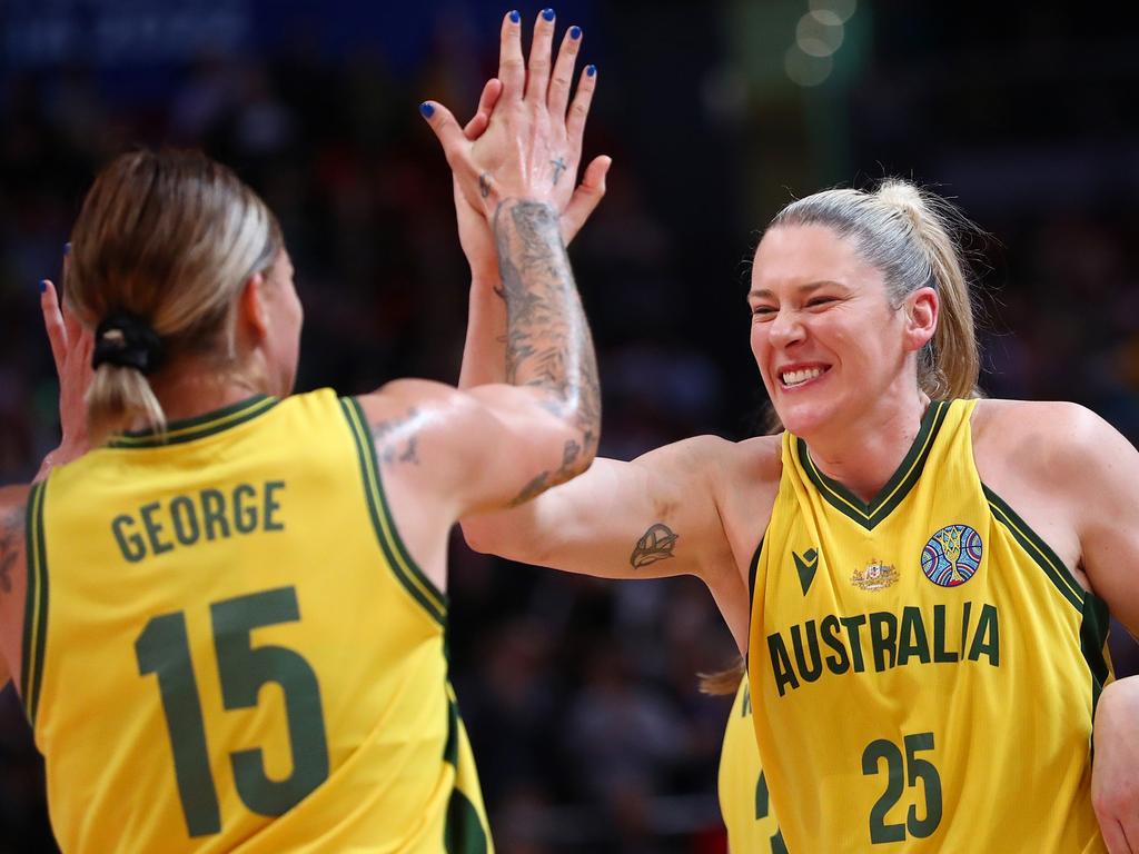 Lauren Jackson proves she’s Australia’s spiritual leader. Picture: Kelly Defina/Getty