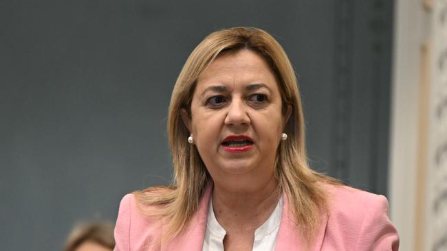 26/10/2023: Queensland Premier Annastacia Palaszczuk  during question time during the sitting of state parliament pic: Lyndon Mechielsen/Courier Mail