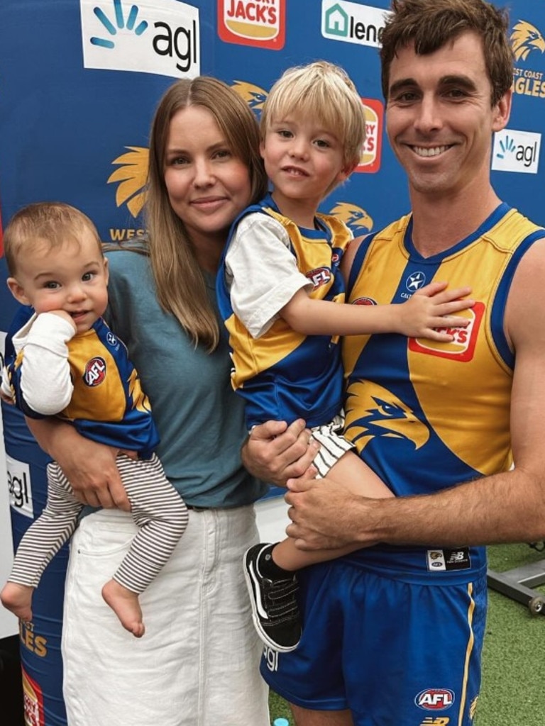 The Cripps family after a game. Photo: Instagram