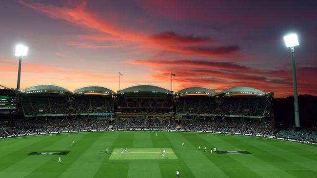 Adelaide Oval during the Australia v South Africa day-night Test in November 2016. Picture: AAP Image/Dave Hunt