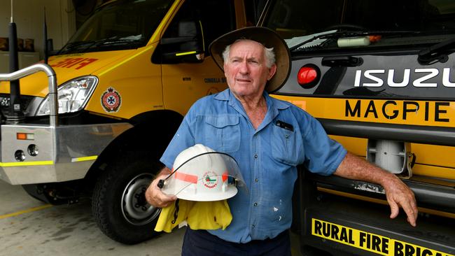 Cungulla residents prepare for Cyclone Kirrily. Cungulla Rural Fire Brigade Station Officer Kevin Harney. Picture: Evan Morgan