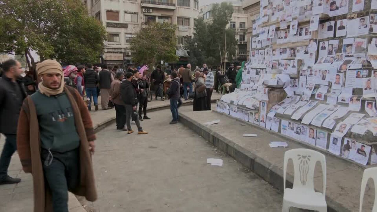 Families circulate pictures of their missing loved ones in Damascus