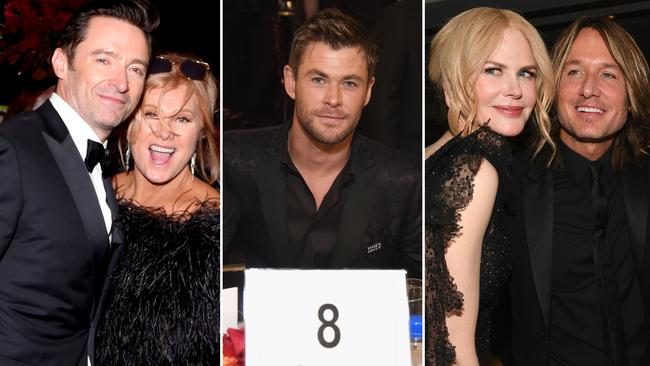 BEVERLY HILLS, CA - JANUARY 07: (L-R) Director Taika Waititi, actor Chris Hemsworth and actor/filmmaker Angelina Jolie celebrate The 75th Annual Golden Globe Awards with Moet & Chandon at The Beverly Hilton Hotel on January 7, 2018 in Beverly Hills, California. (Photo by Michael Kovac/Getty Images for Moet & Chandon)