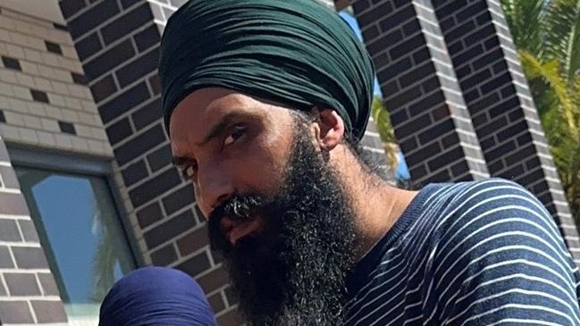 Right: Lovepreet Singh outside Lismore Courthouse facing charges of Dangerous driving occ death-drive manner dangerous and Negligent driving (occasioning death).