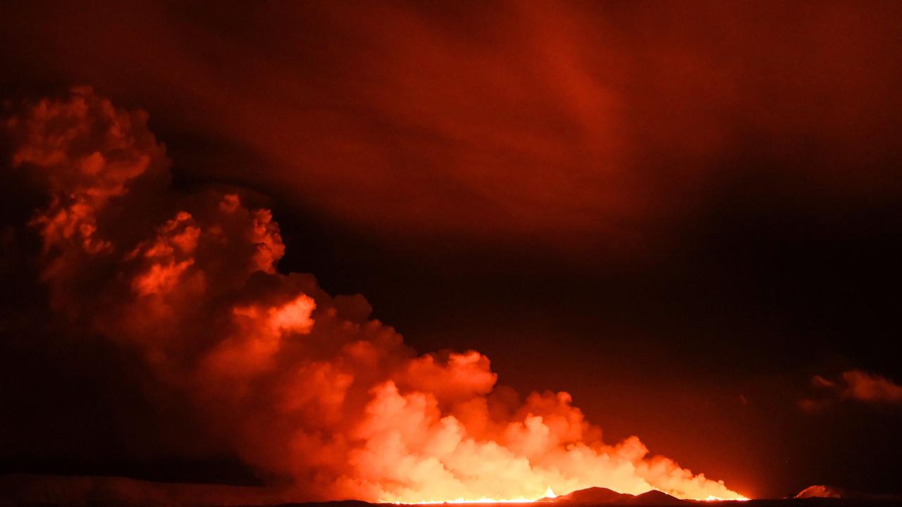 Smoke rising. Picture: Kristinn Magnusson/AFP