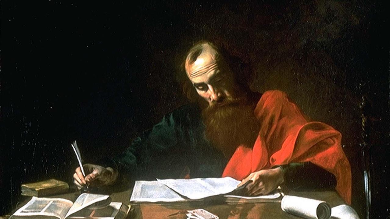 St Paul writing his epistles by Valentin de Boulogne.