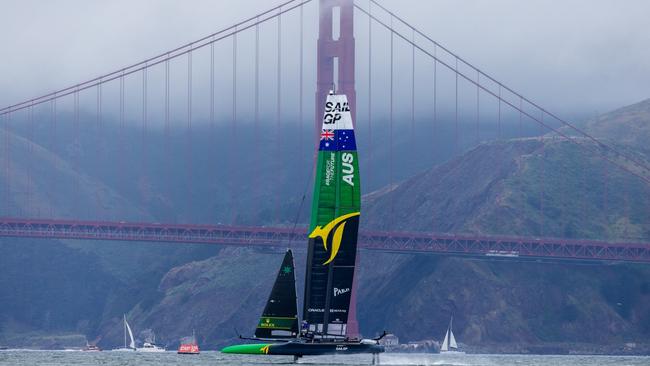 The Flying Kangaroo sails in front of the Golden Gate Bridge. Photo: Supplied.