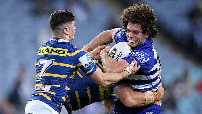 Adam Elliott in action for the Bulldogs. Picture: AAP