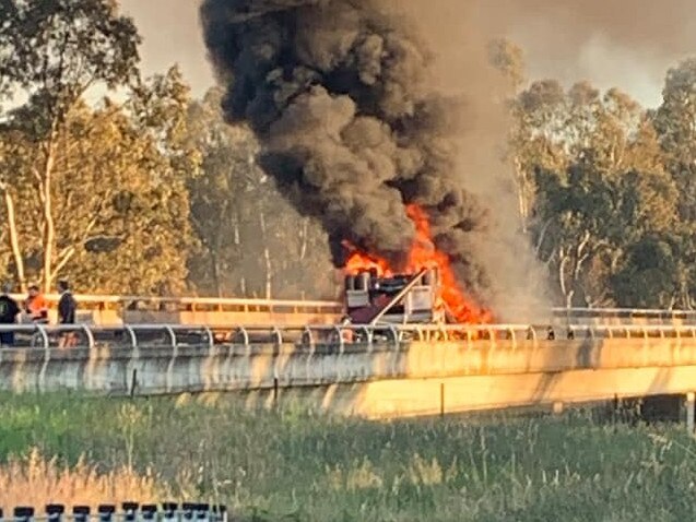 A truck driver has been killed in a horror accident on the Hume Fwy.