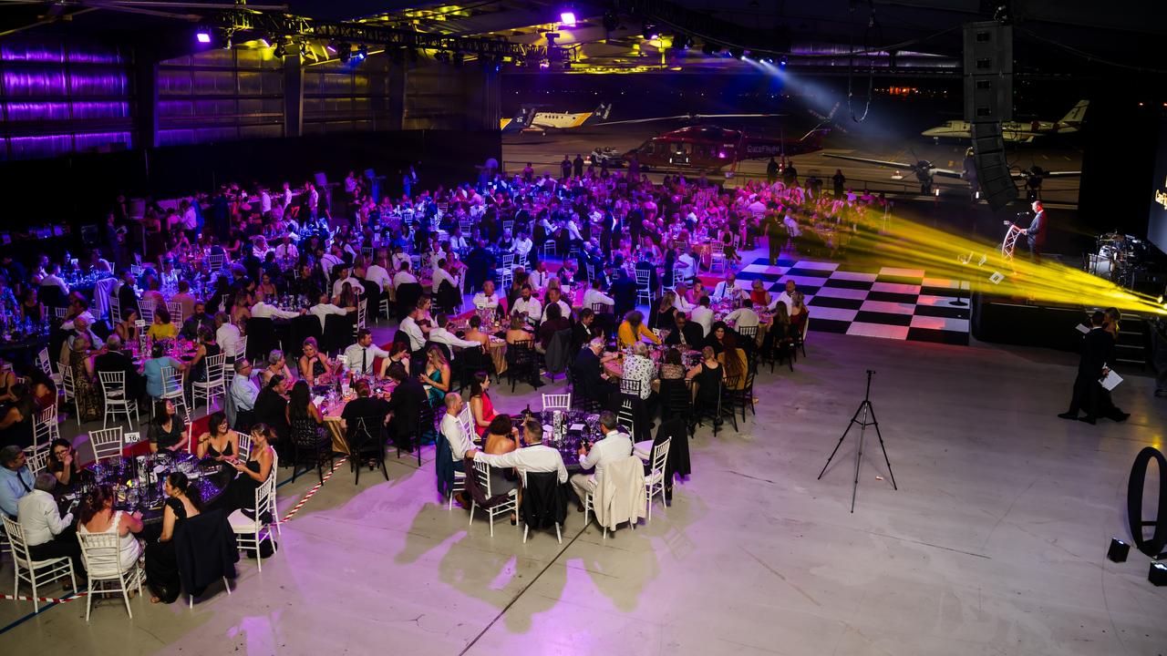 CareFlight's 2025 Hangar Ball raised more than $230,000 to support emergency aeromedical services across the Northern Territory. The event was James Bond-themed and welcomed more than 450 guests. Picture: North Australia Media