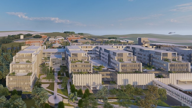 Artist impressions of the new Toowoomba Hospital at the site of the old Baillie Henderson Hospital site. Photo: Supplied.