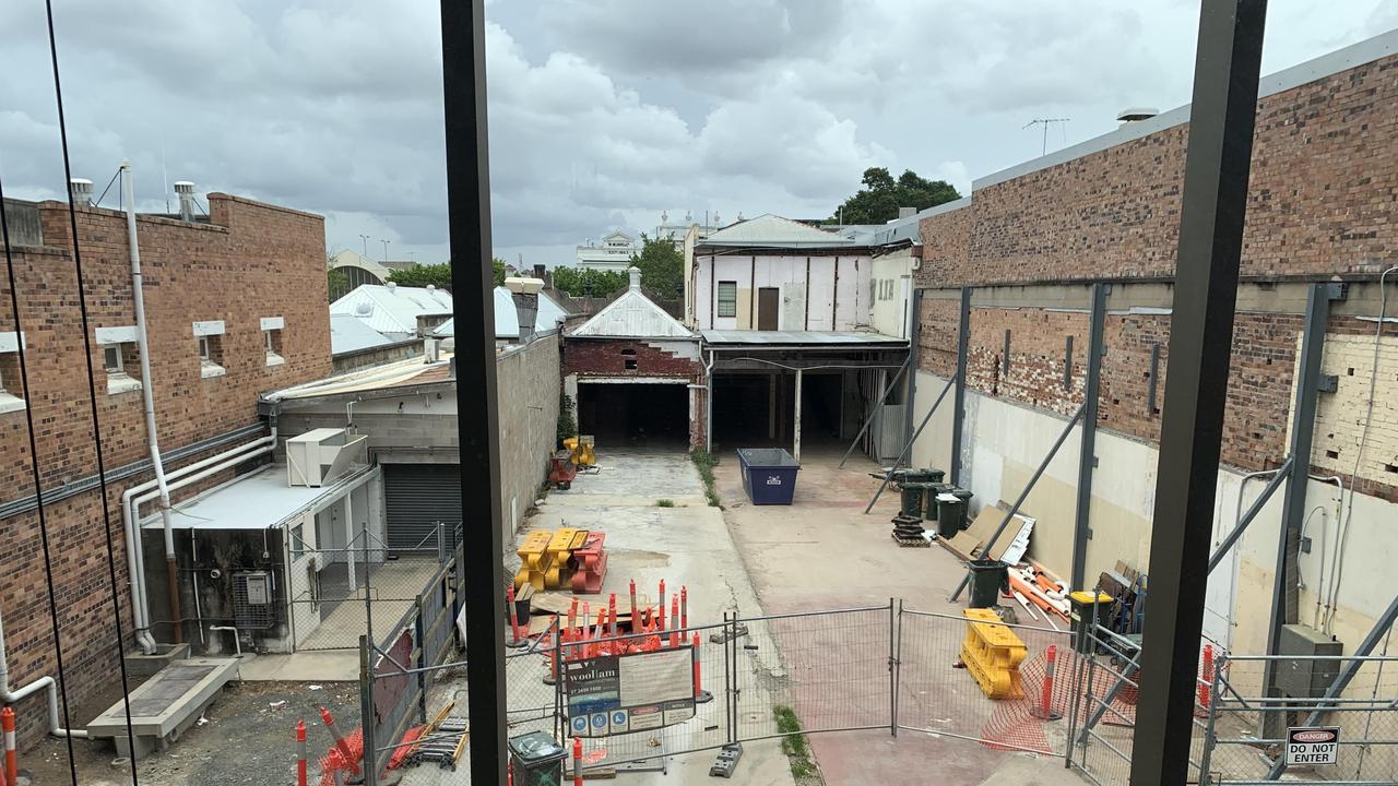 The buildings in East Street that will be knocked down to make a pedestrian walkway to lead to the new Rockhampton Museum of Art.