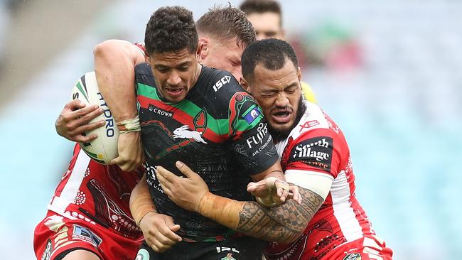 Dane Gagai on the charge for the Rabbitohs.