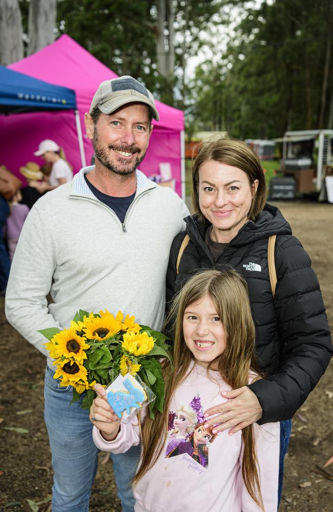 Nick Baxter and Wendy Gardner with Ava Gardner (front) at the Hampton Festival, Saturday, May 17, 2025. Picture: Kevin Farmer