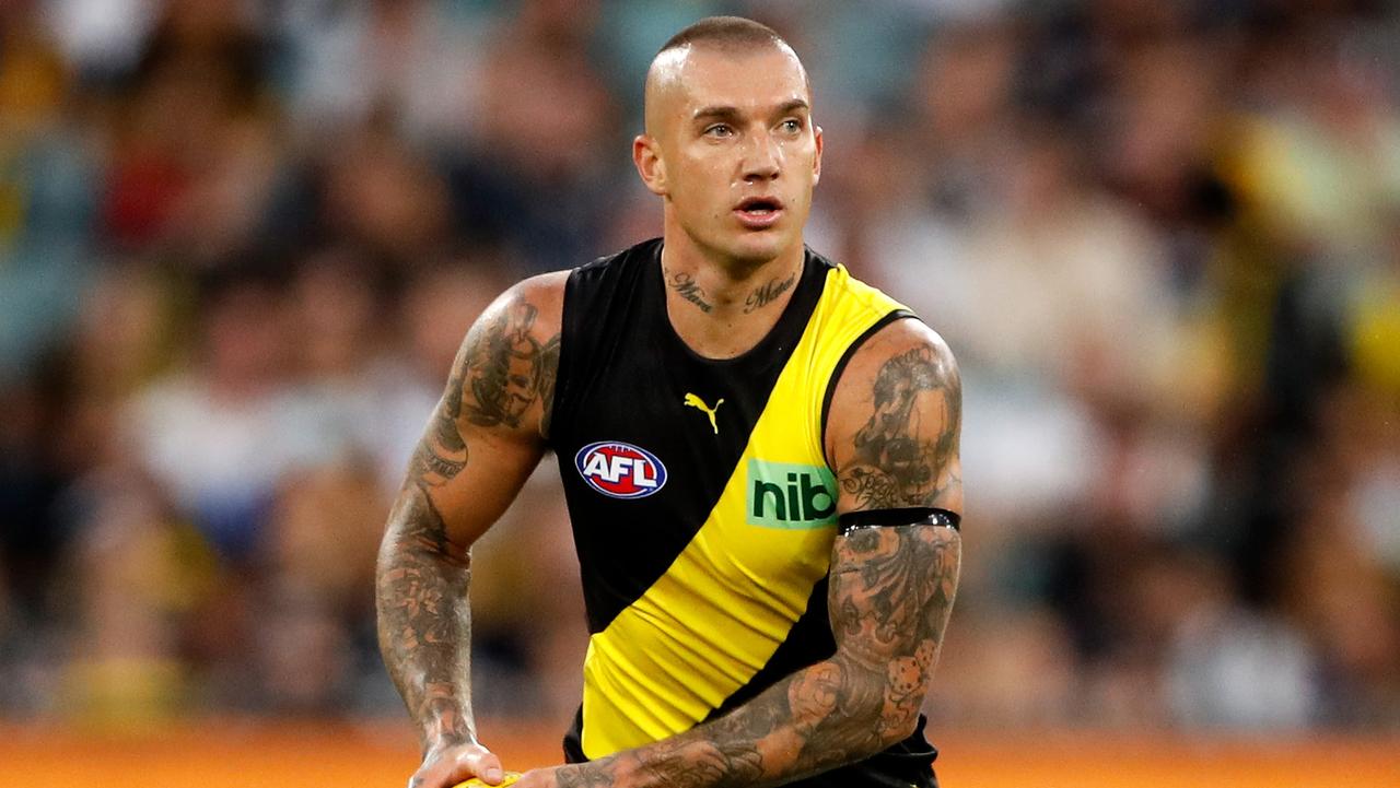 Dustin Martin. Photo by Dylan Burns/AFL Photos via Getty Images.