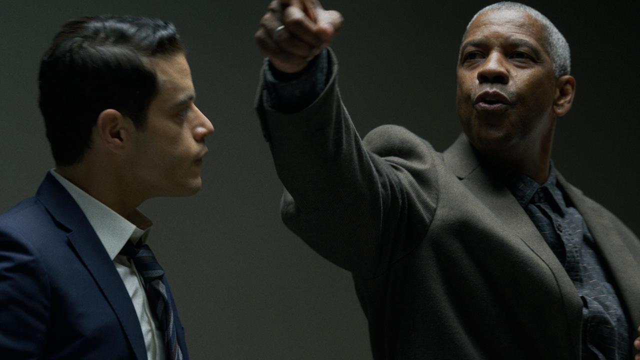 Denzel Washington and Rami Malek in a scene from The Little Things.