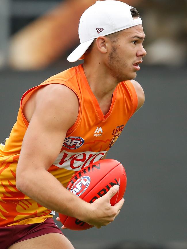 No 1 draft pick Cameron Rayner at Brisbane training. Picture: Michael Willson/AFL Media/Getty Images