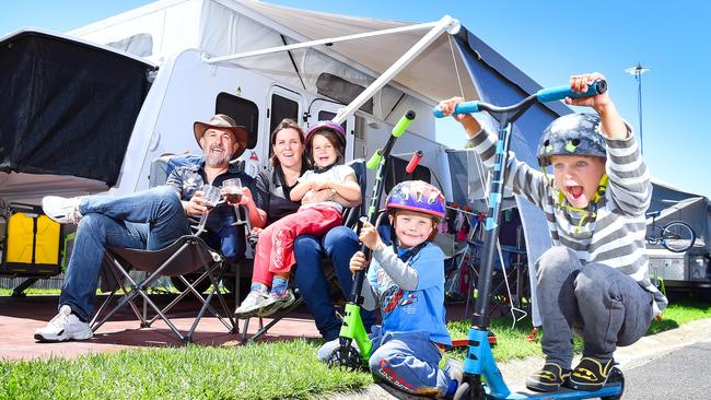 Victorians are being encouraged to explore their own backyard on caravanning or camping holidays. Picture: Josie Hayden