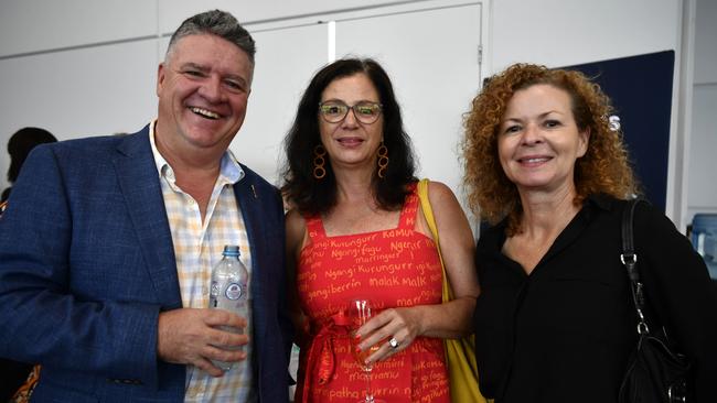 Mark Monaghan, Britta Decker and Janine Fidock at the 2024 NT Australian of the Year Awards at the Darwin Convention Centre on Monday, November 6.