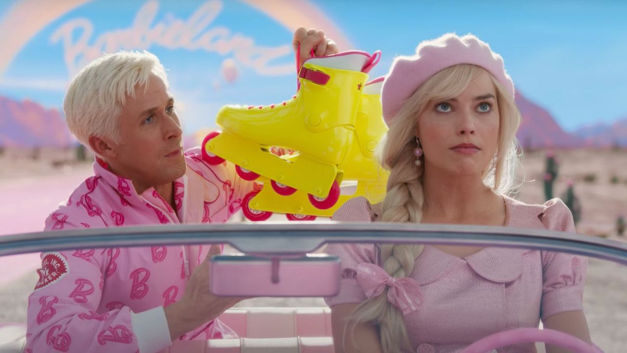 Margot Robbie and Ryan Gosling as Barbie and Ken. Image: Supplied