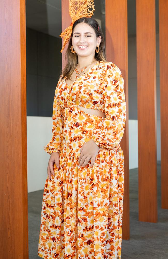 Thomai Devriadis at the 2023 Darwin Cup Carnival Ladies Day. Picture: Pema Tamang Pakhrin