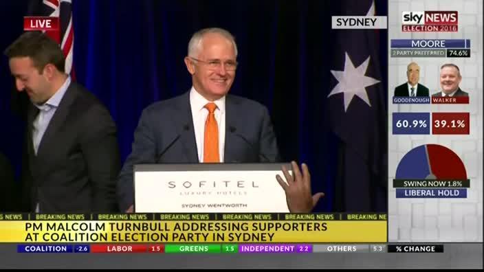 Turnbull says he has 'every confidence of forming majority Government'