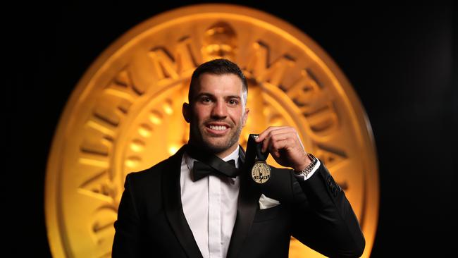 James Tedesco 2019 Dally M Award winner during the 2019 Dally M Awards at the Hordern Pavillion, Sydney. Picture: Brett Costello