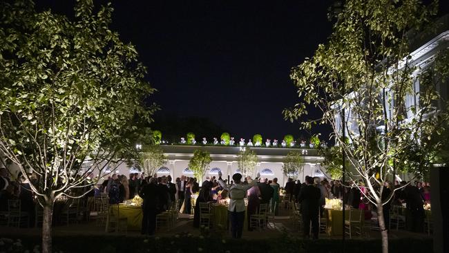 The state dinner in the White House’s Rose Garden.